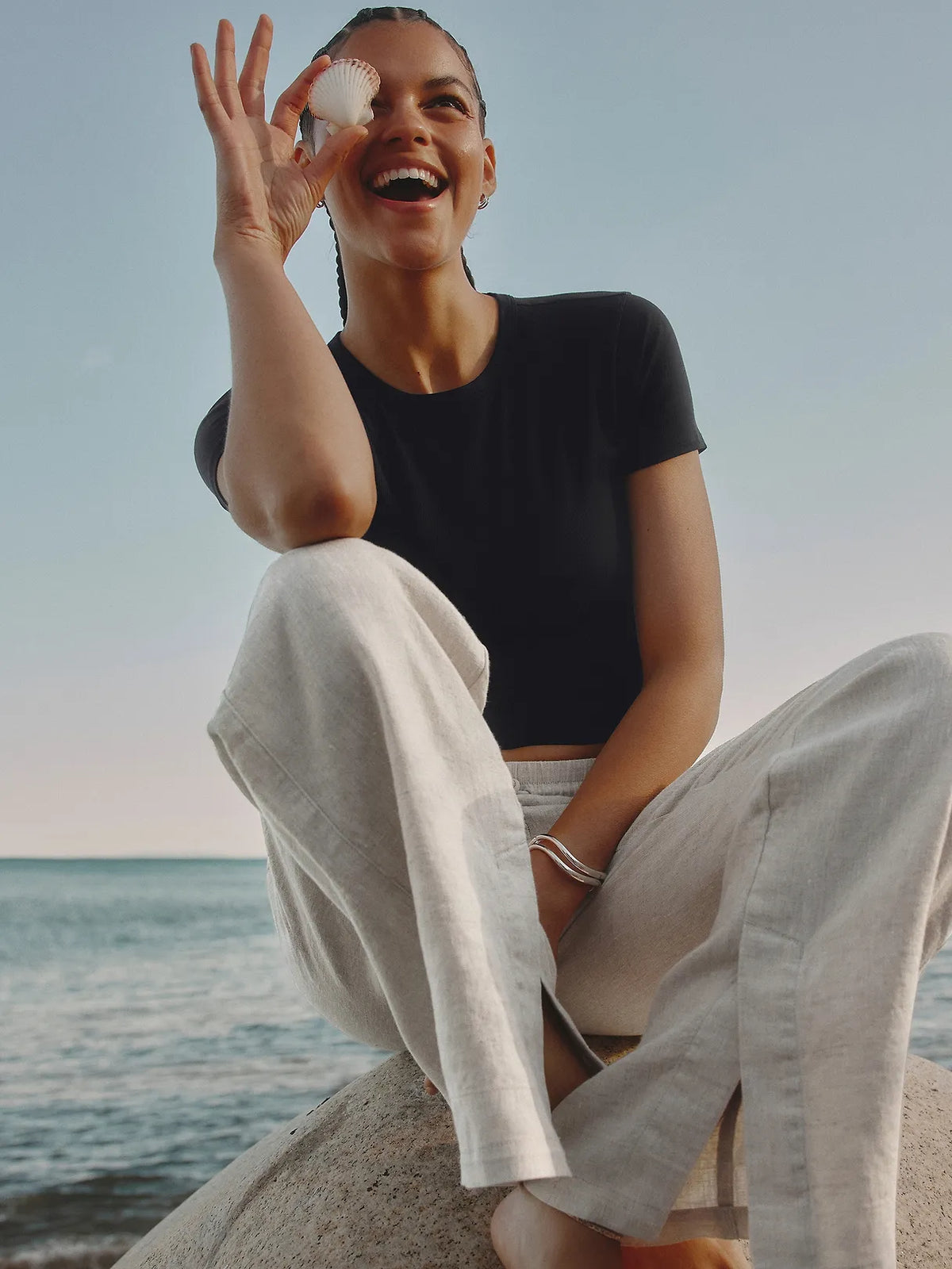 Signature Rib Crop Tee
