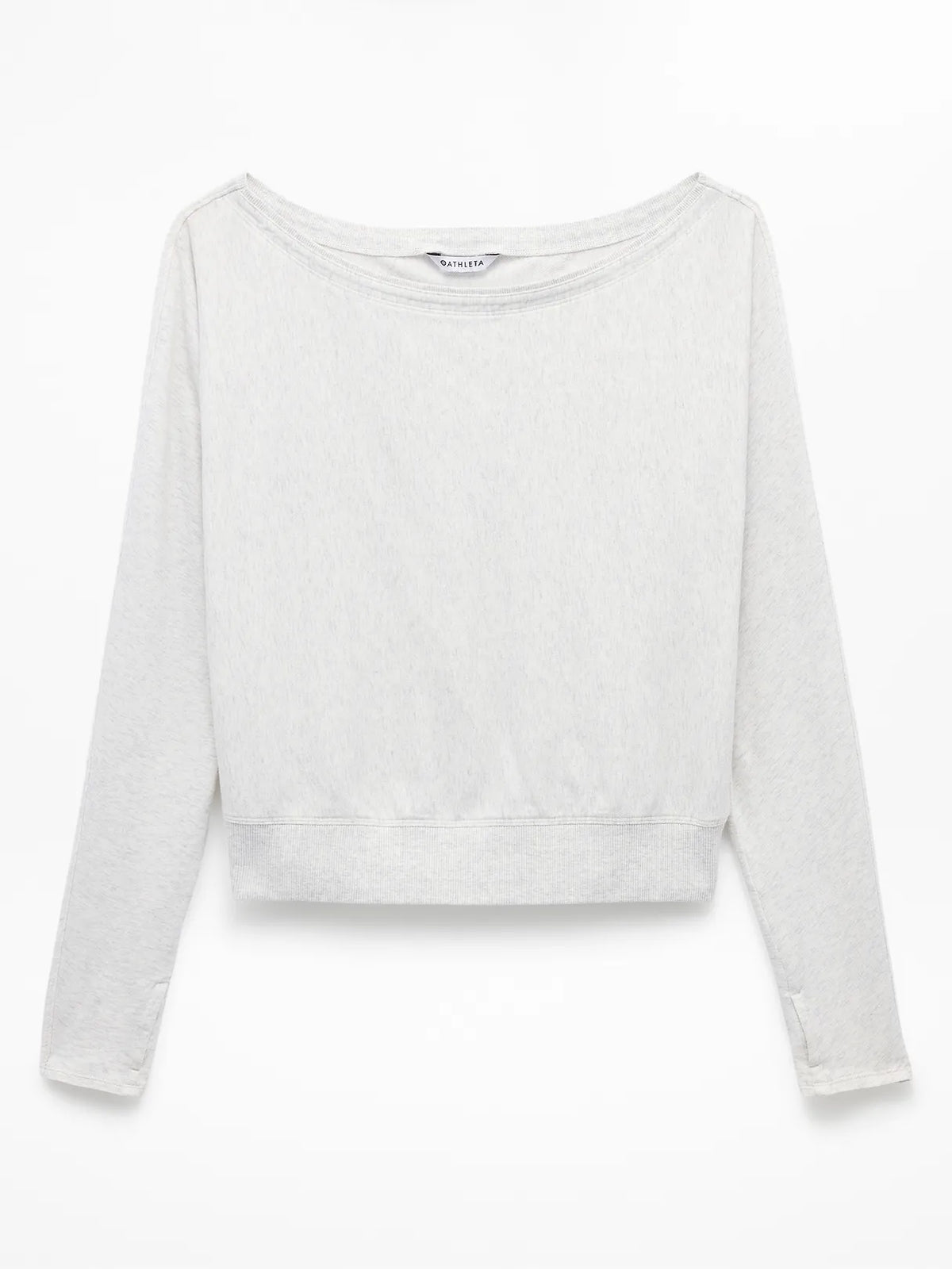 Airy Cotton Terry Boat Neck Sweatshirt