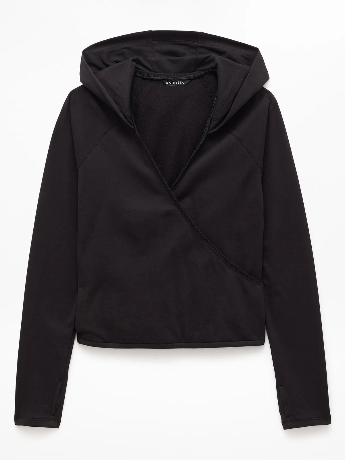 Airy Cotton Terry Wrap Hoodie