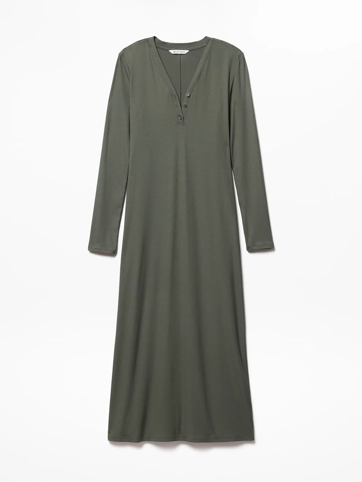 Signature Rib Long Sleeve Maxi Dress