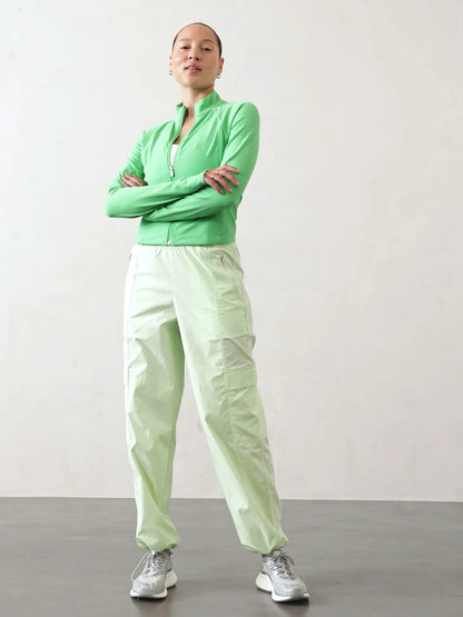 Cascade High Rise Cargo Poplin Pant