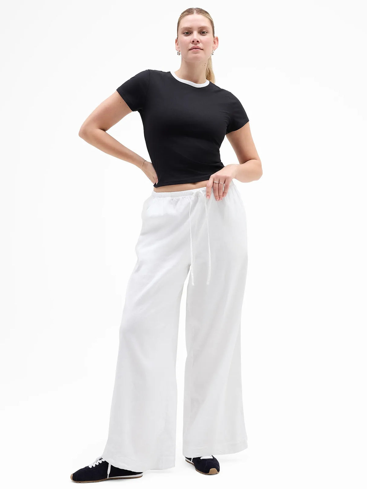 Paradise Mid Rise Wide Leg Pant