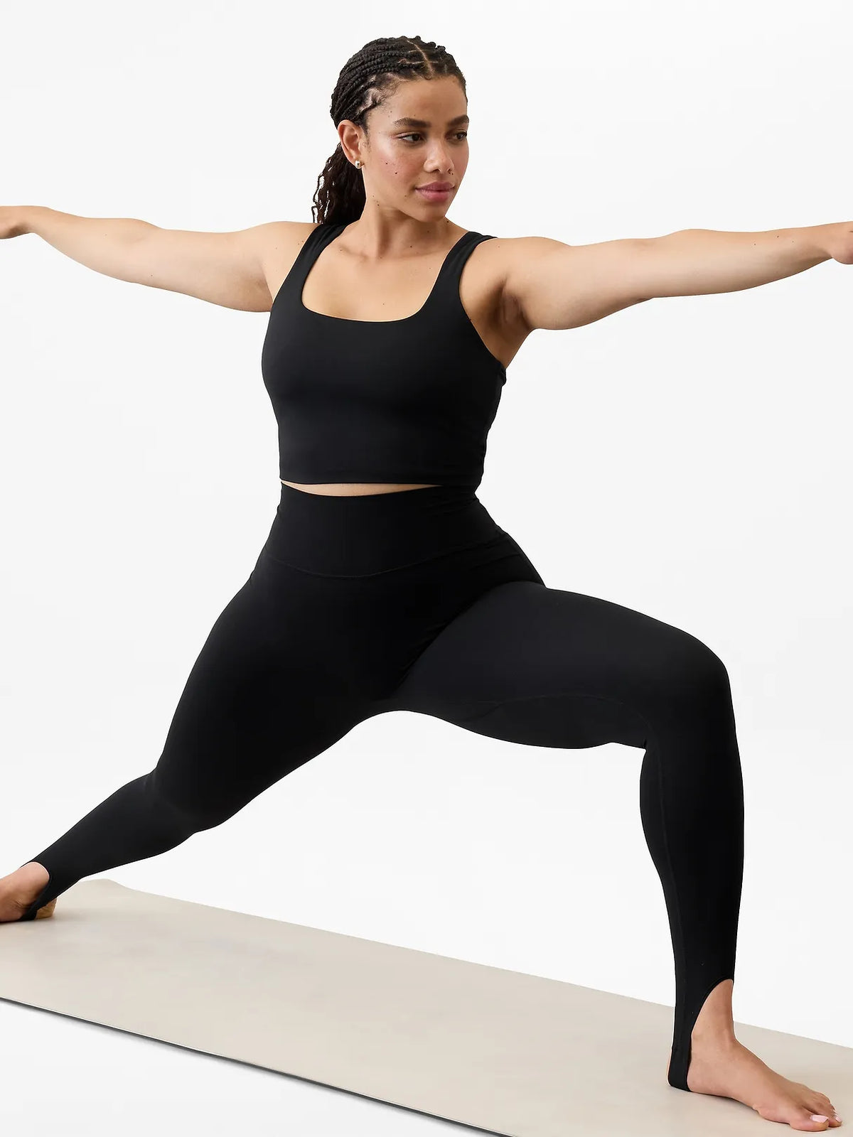 Transcend Square Neck Crop Sports Bra A-C