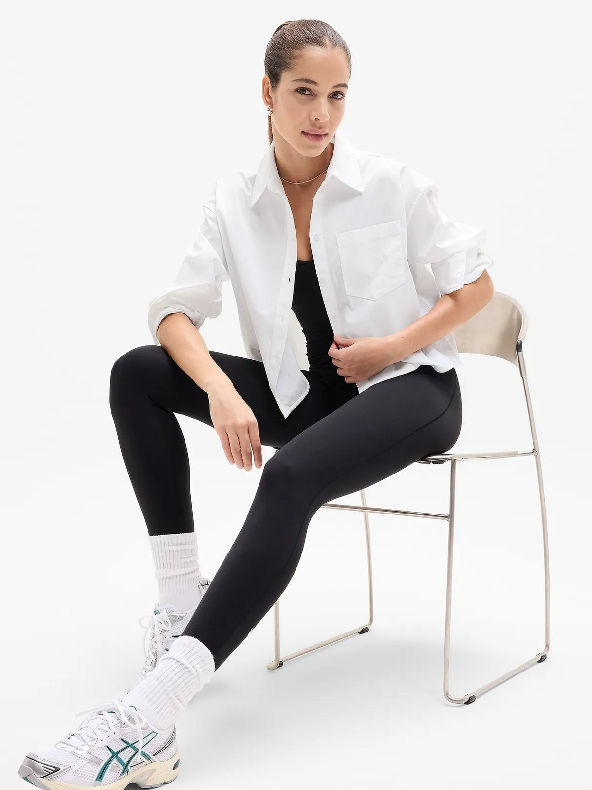 Midday Cropped Poplin Shirt