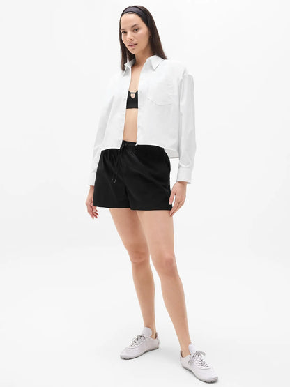 Midday Cropped Poplin Shirt