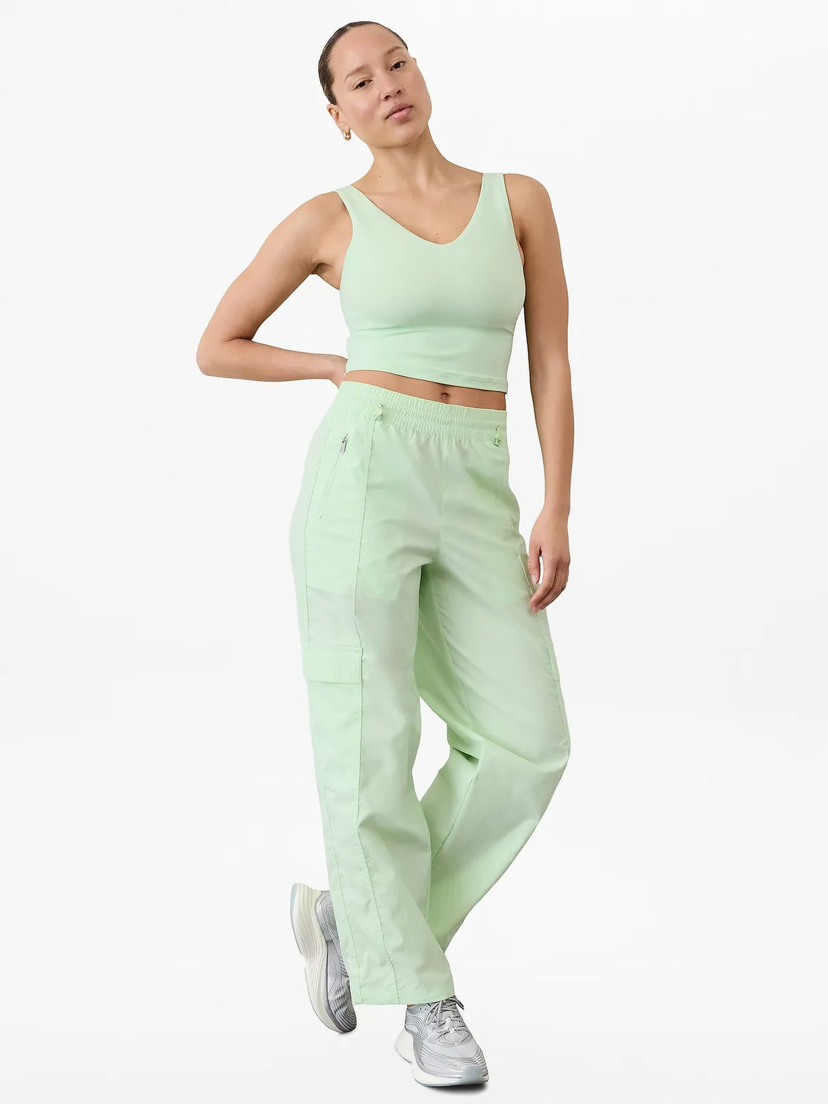 Cascade High Rise Cargo Poplin Pant