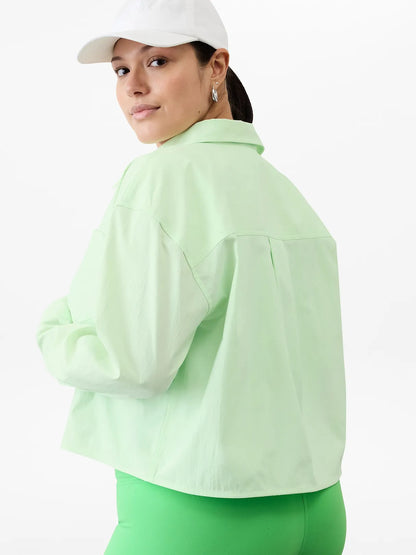 Midday Cropped Poplin Shirt