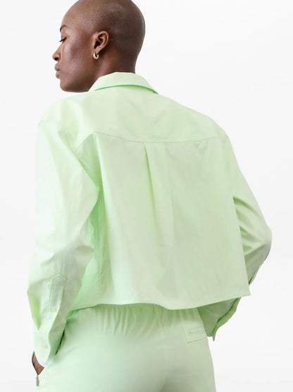 Midday Cropped Poplin Shirt