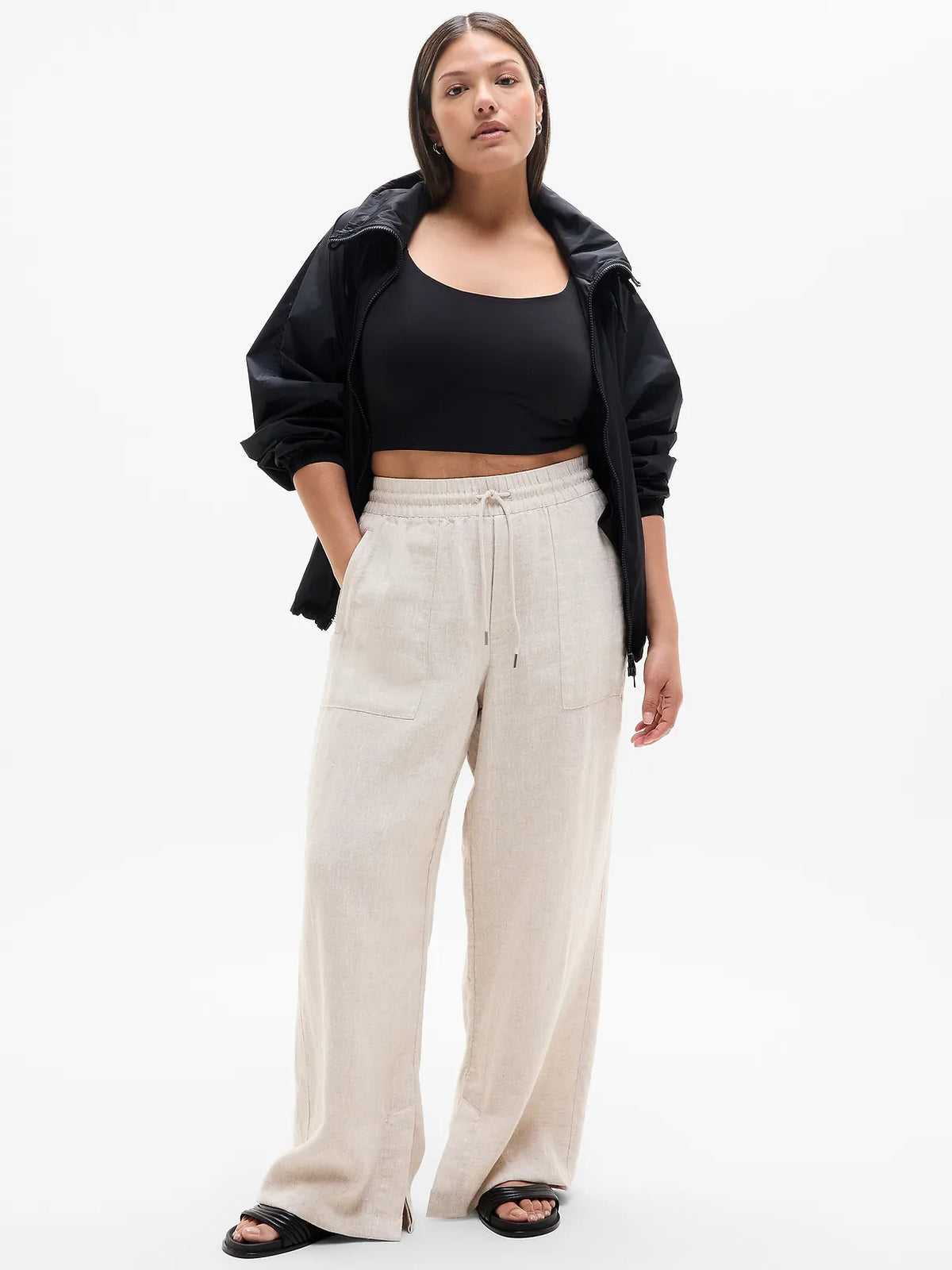Retreat Linen High Rise Wide Leg Pant