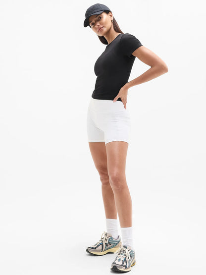 Signature Rib Crop Tee