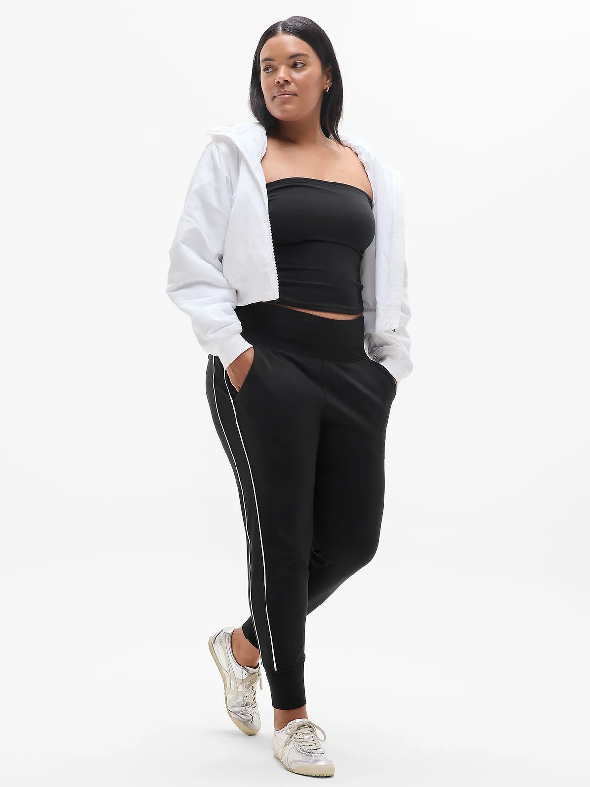Venice High Rise Track Stripe Jogger