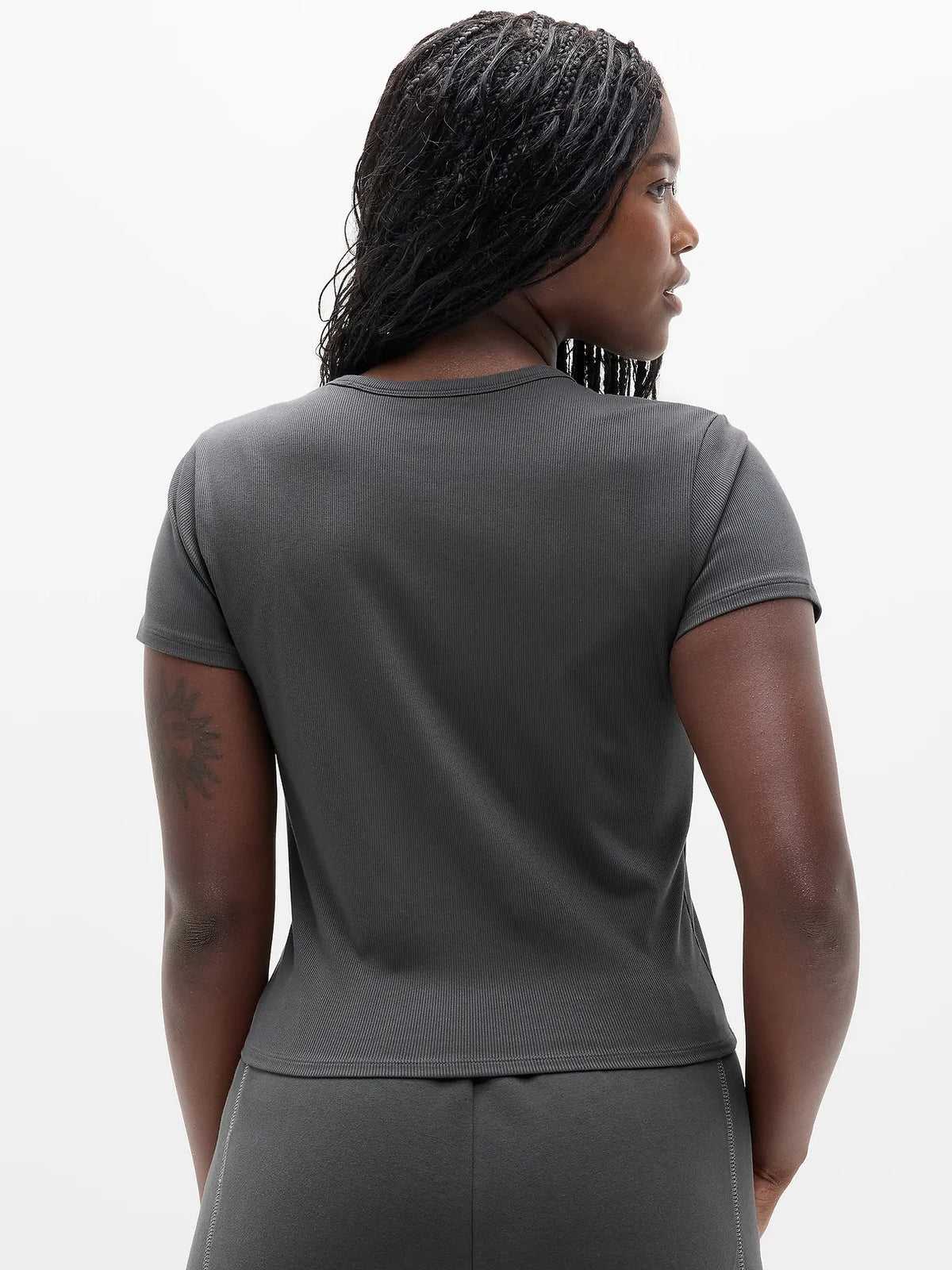 Signature Rib Crop Tee
