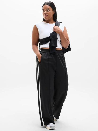 Tempo Mid Rise Wide Leg Track Pant