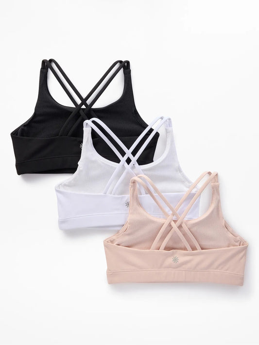 Athleta Girl Upbeat Bra 3-Pack