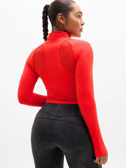 Summit Mesh Crop Top