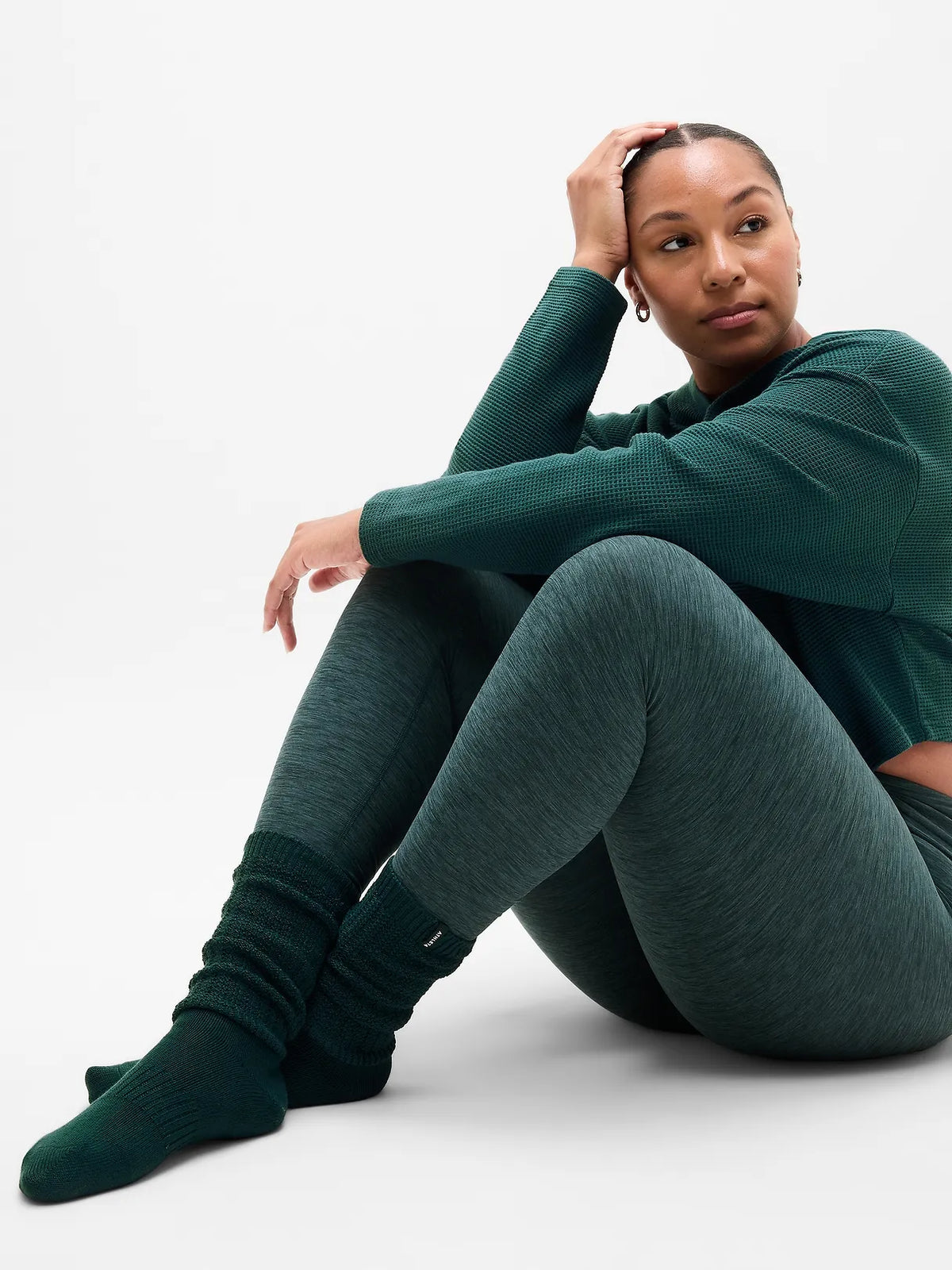 Cloud Cable Knit Scrunch Sock
