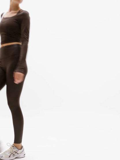 Elation High Rise Matte Foil Shine 7/8 Legging