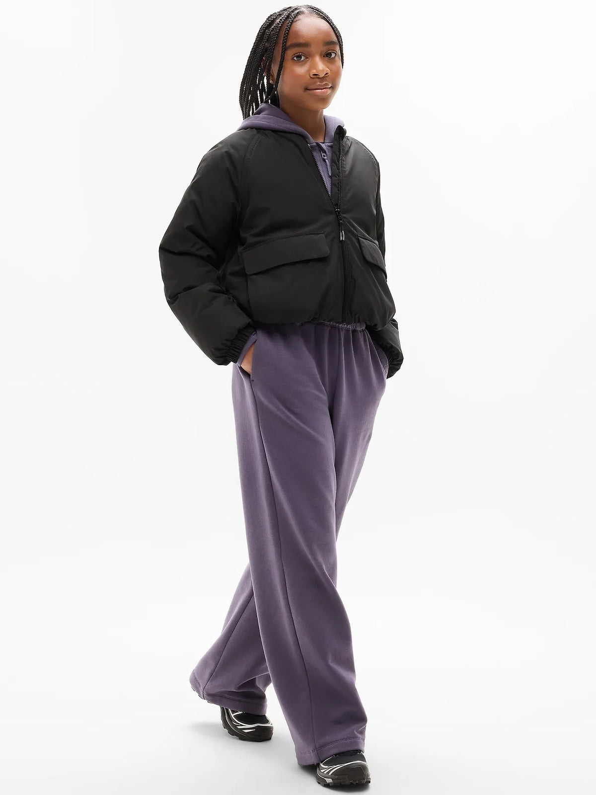 Simone Biles Athleta Girl Bomber Puffer Jacket