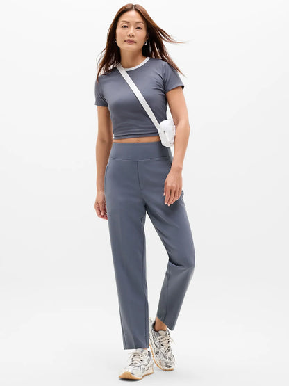 Signature Rib Crop Tee