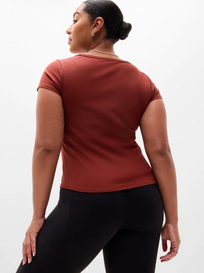 Signature Rib Scoop Tee