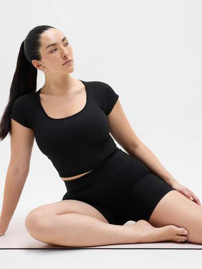 Recharge Seamless Open Back Tee