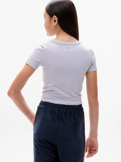 Athleta Girl Rise Above Rib Scoop Tee
