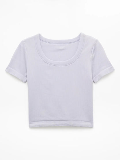 Athleta Girl Rise Above Rib Scoop Tee