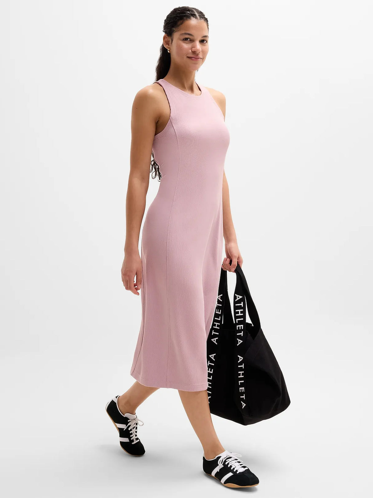 Seasoft Rib Midi Tank Dress