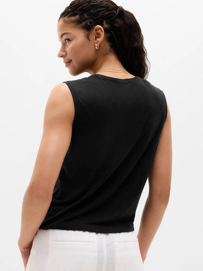 Getaway Linen Blend Muscle Tank