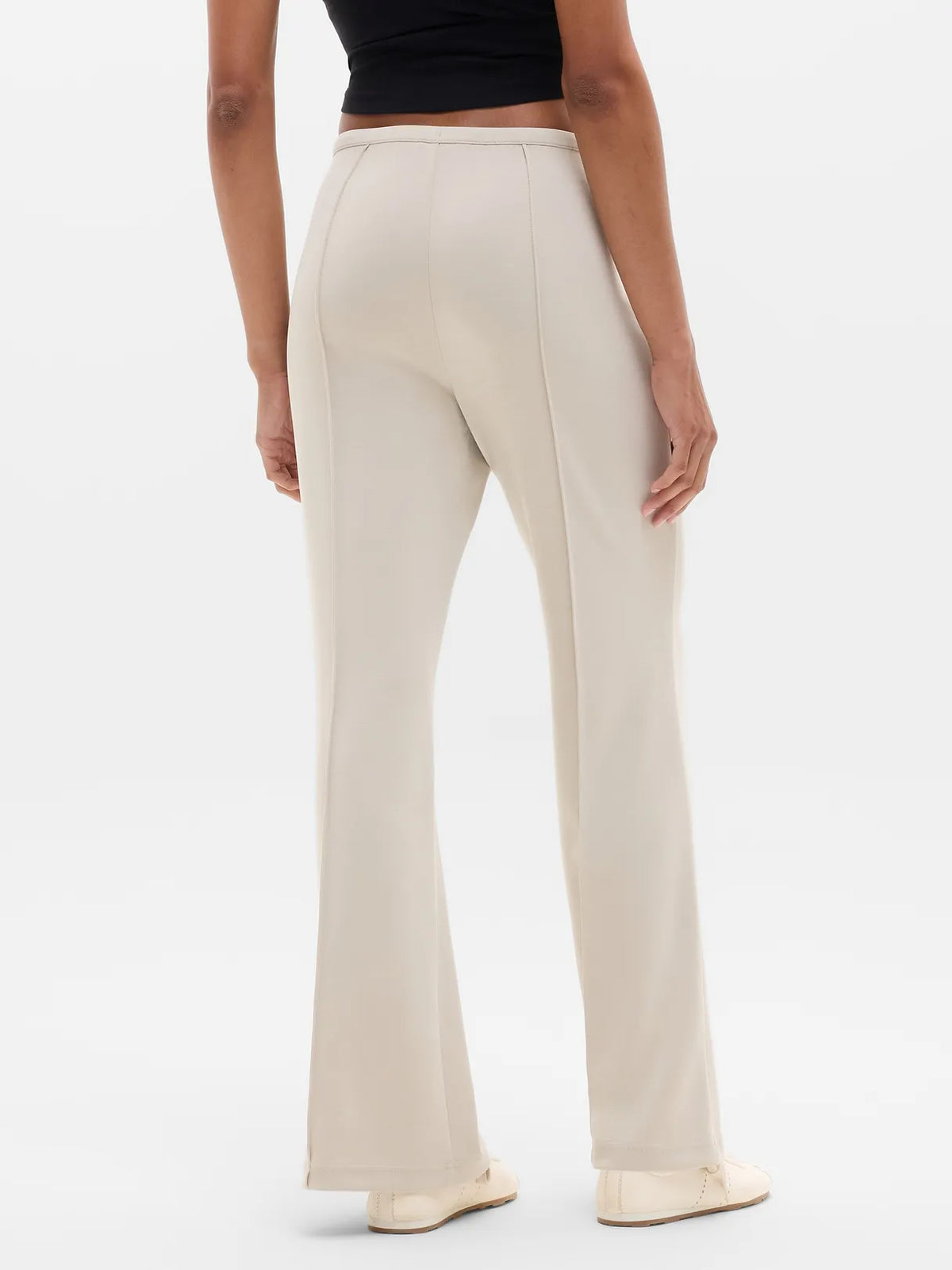 Seasoft Pintuck Mid Rise Flare Pant