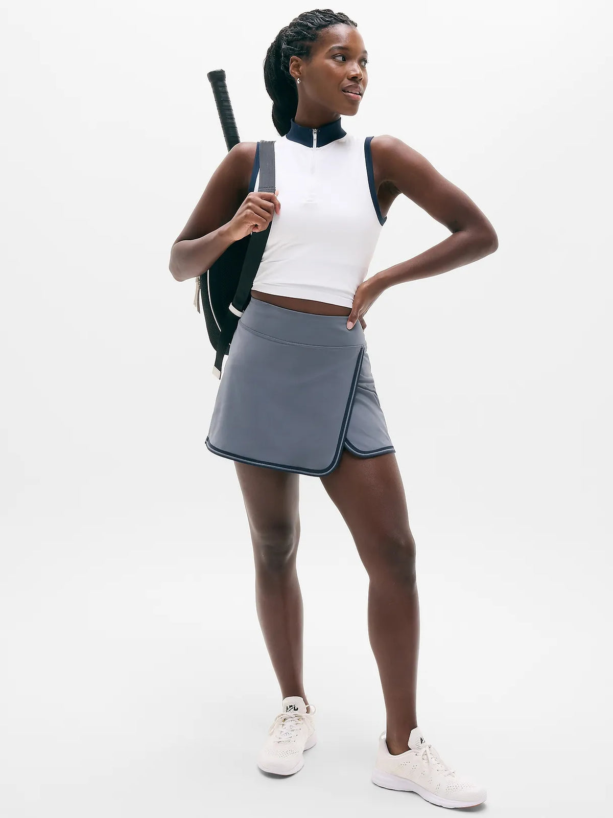 Crosscourt High Rise Tipped 14" Skort