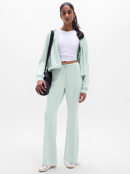 Seasoft Pintuck Mid Rise Flare Pant