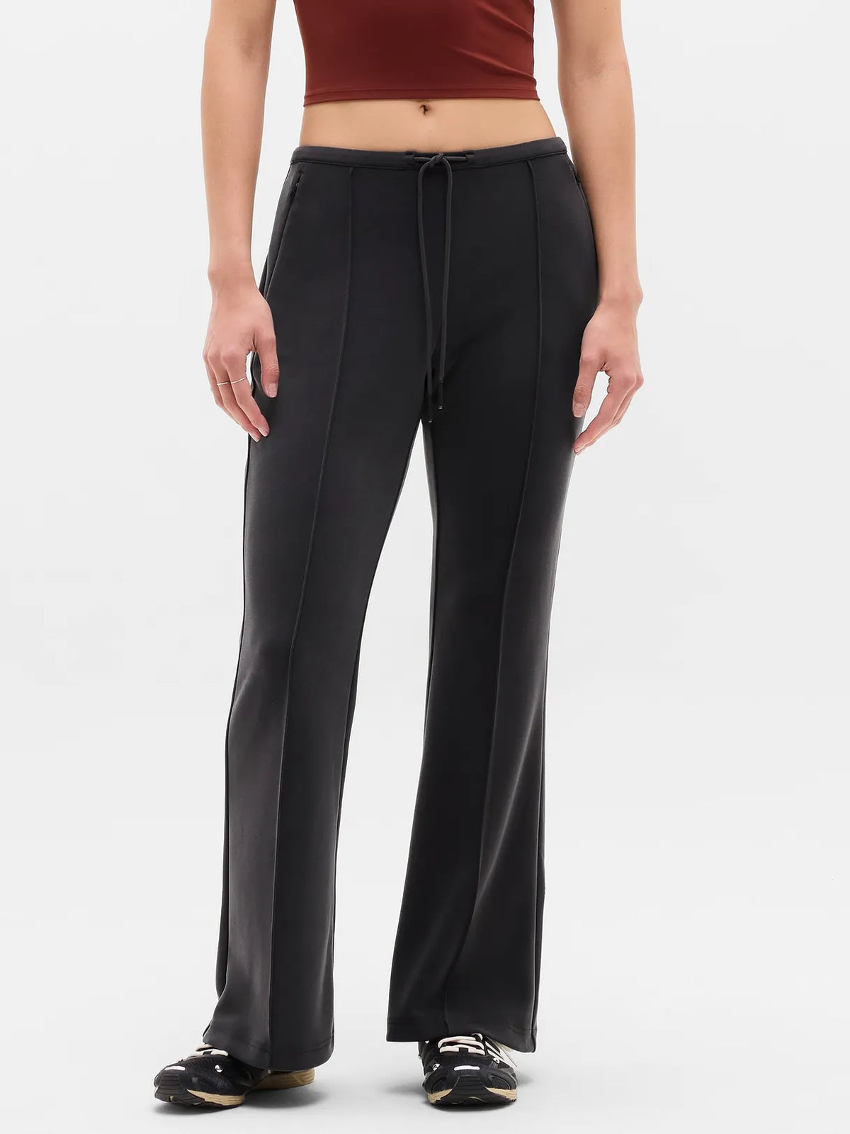 Seasoft Pintuck Mid Rise Flare Pant