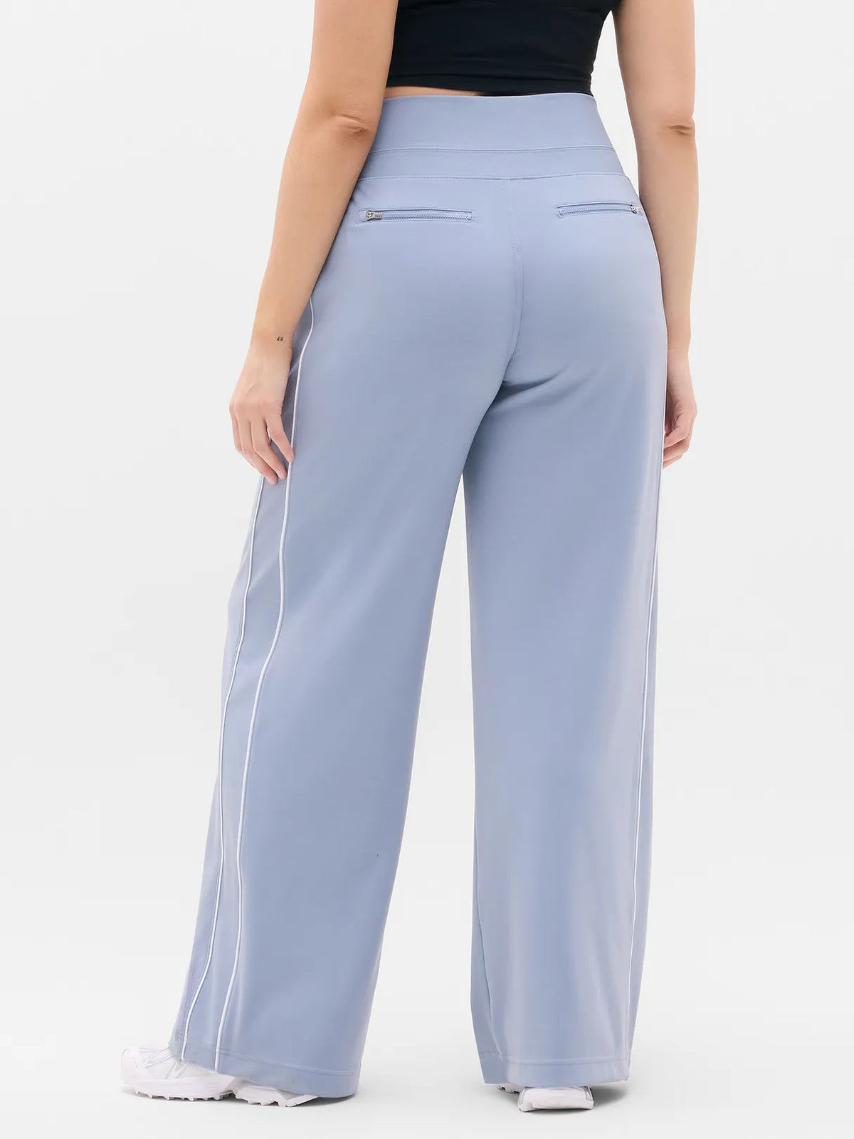Venice High Rise Track Stripe Wide Leg Pant