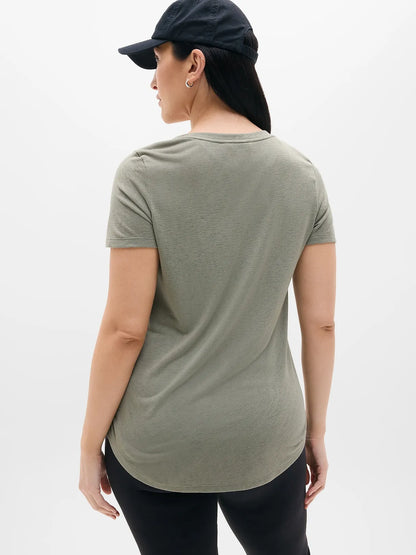 Breezy Scoop V-Neck Tee