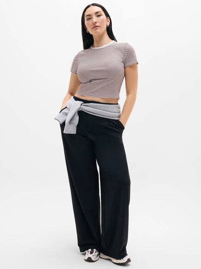 Signature Rib Crop Tee