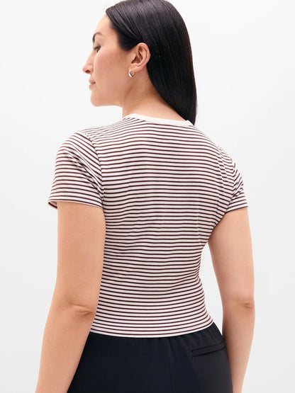 Signature Rib Crop Tee