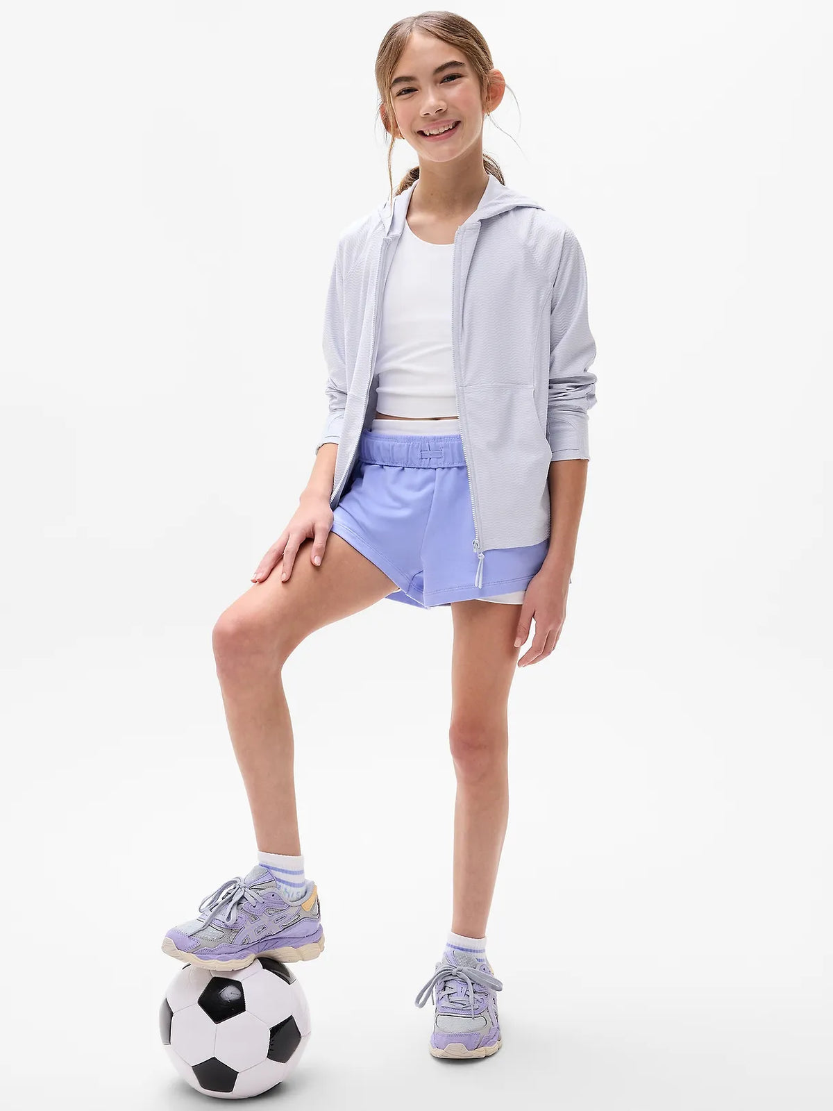 Athleta Girl Long Serve Textured UPF Jacket