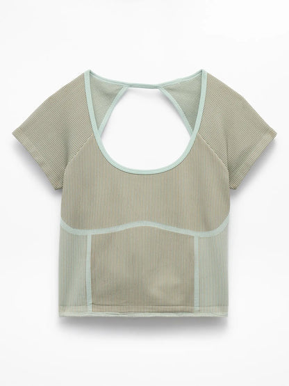 Recharge Seamless Open Back Tee