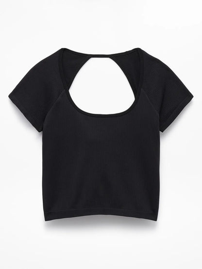 Recharge Seamless Open Back Tee