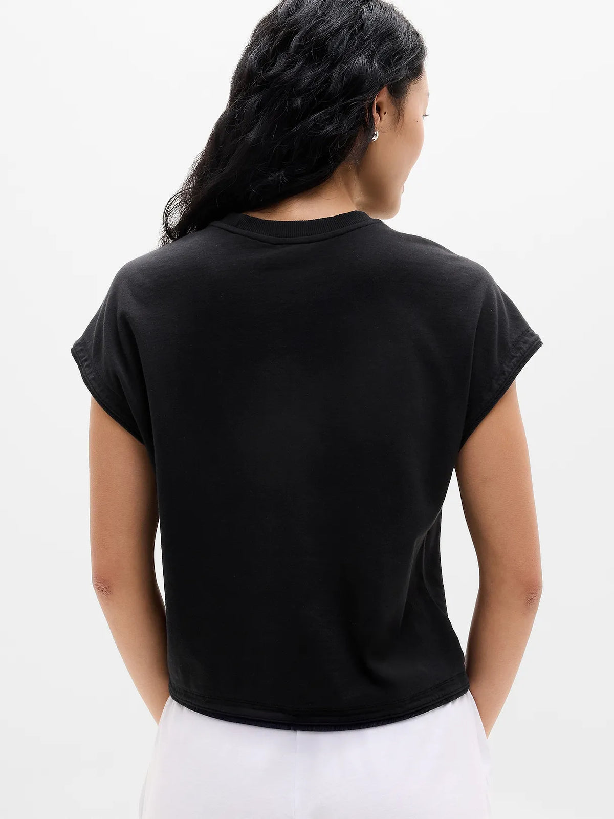 Airy Cotton Terry Sweatshirt Tee