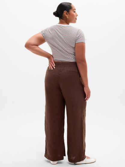 Retreat Linen High Rise Wide Leg Pant