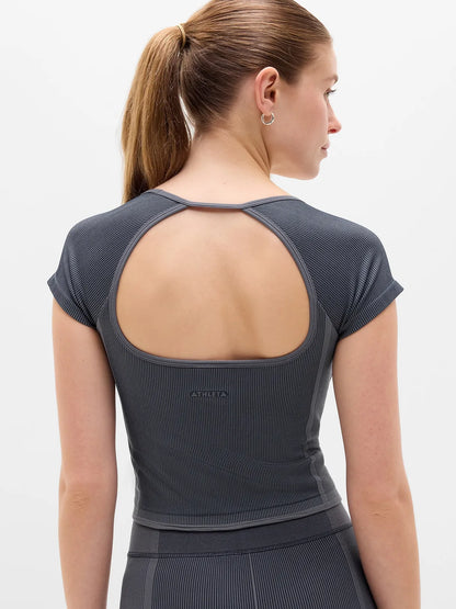 Recharge Seamless Open Back Tee