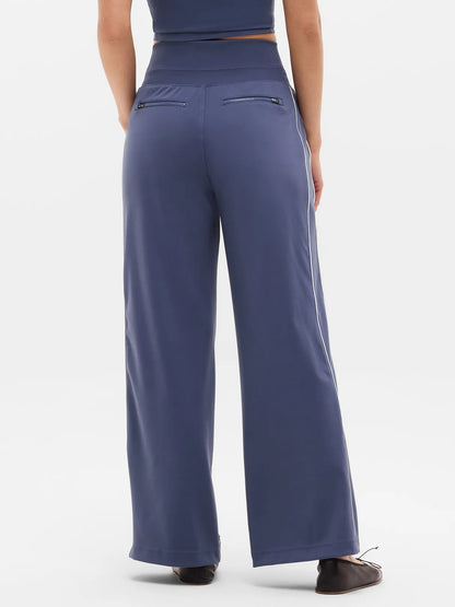 Venice High Rise Track Stripe Wide Leg Pant