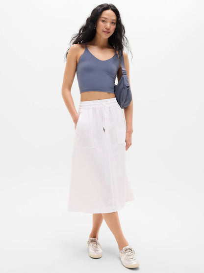 Retreat Linen Midi Skirt