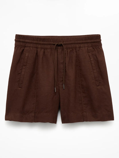 Retreat Linen Mid Rise 4" Short