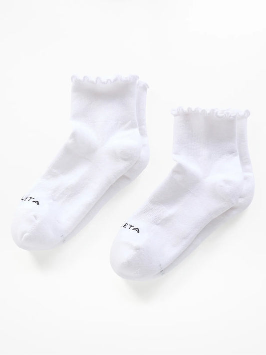 Athleta Ruffle Everyday Quarter Crew Sock 2-Pack
