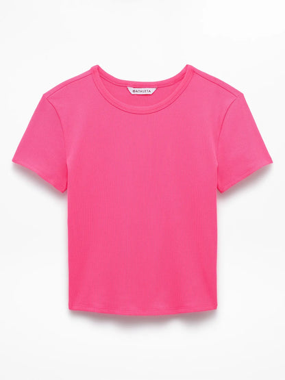 Signature Rib Crop Tee