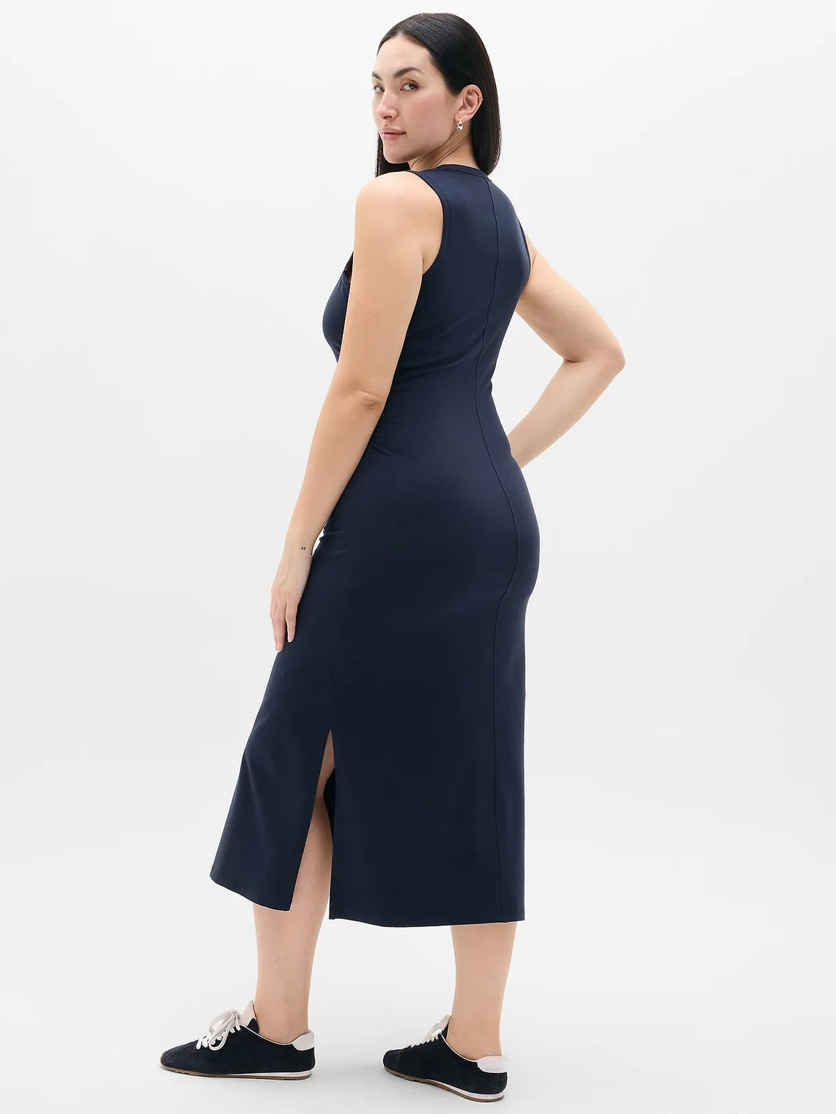 Essential V-Neck Midi Dress