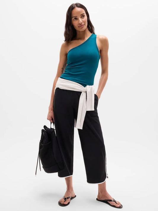 Signature Rib Asym One Shoulder Support Top